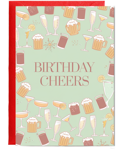 Birthday Cheers Card for Man Beer ipa larger