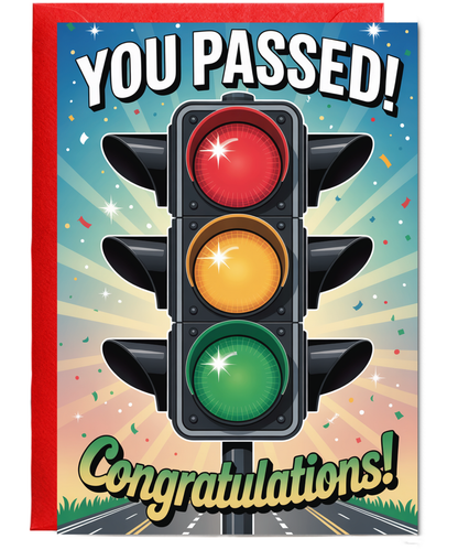 you passed! congratulations red lights