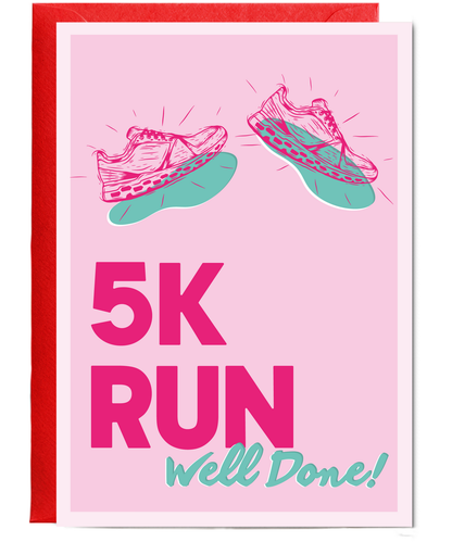 Motivational Well Done Card for Beginner Runner Completing 5km