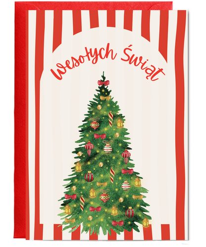 trendy Merry Christmas Wesołych Świąt Polish