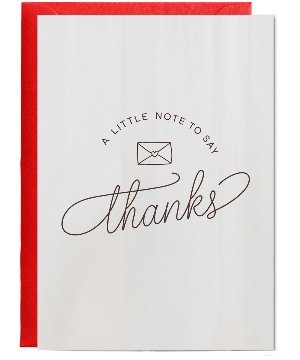 A Little Note to Say Thanks Card