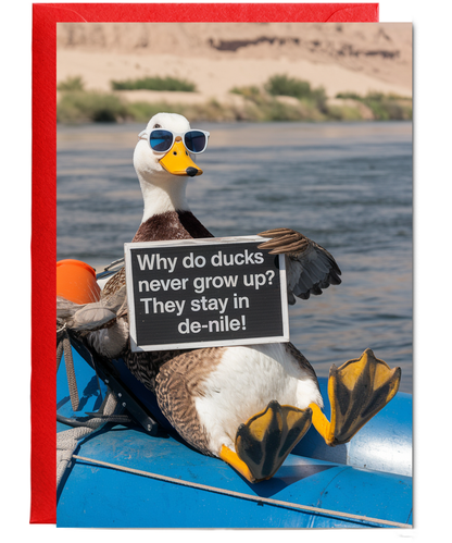 Why do ducks never grow up? They stay in de-nile!