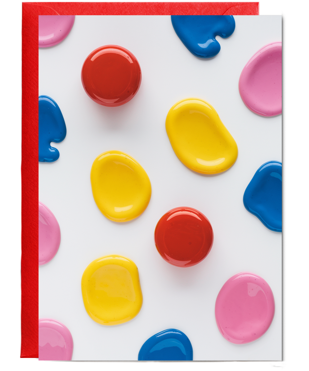 Pop of Color with Painted Dots