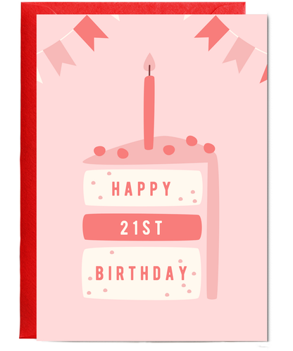minimalistic girly Happy 21st Birthday