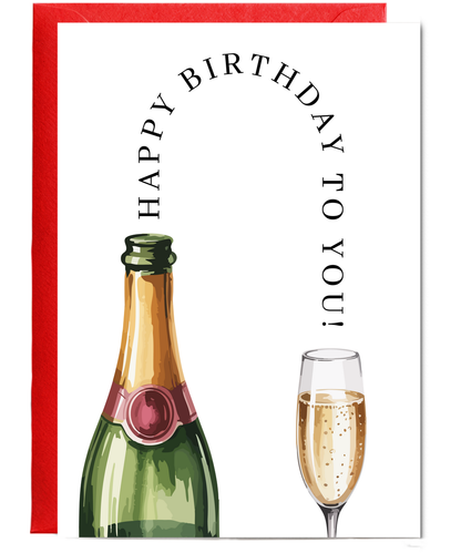 Champagne happy birthday to you