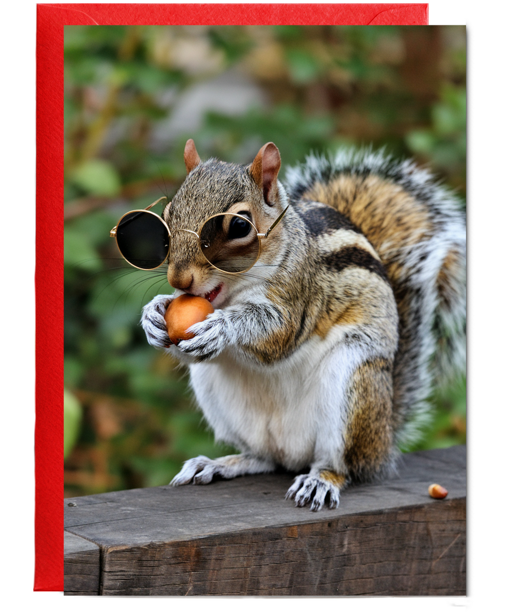 Squirrel in Hipster Glasses
