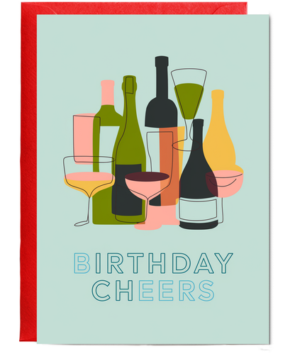 Birthday Cheers Card for man unisex drink beer