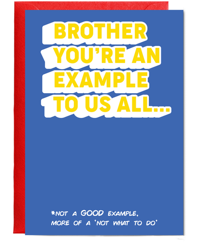 Brother you are an example to us all