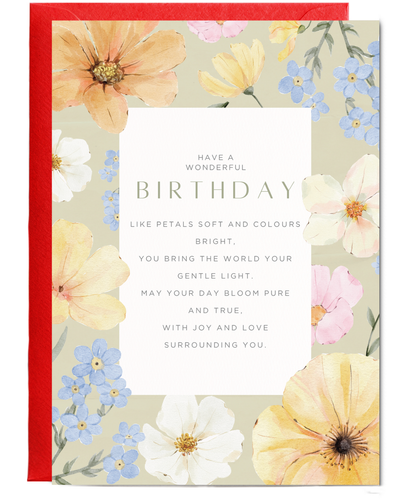 happy birthday floral may you bloom