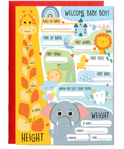 Baby boy's first milestones