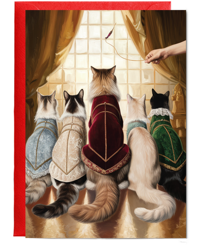 Royal cats playing