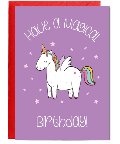 Childrens Unicorn Birthday Card Have a Magical Birthday