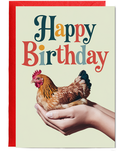 Happy Birthday Card Mini Chicken