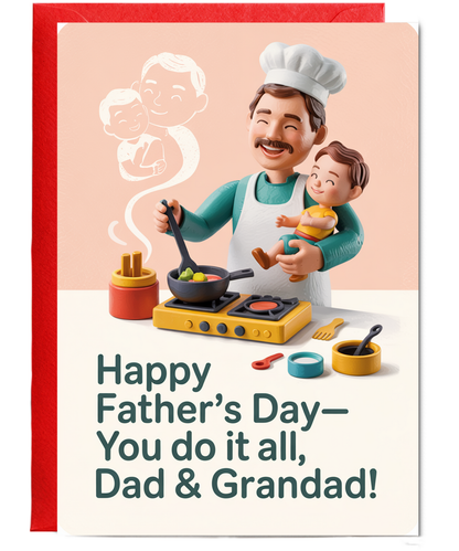 Happy Father’s Day Card You Do It All, Dad & Grandad!