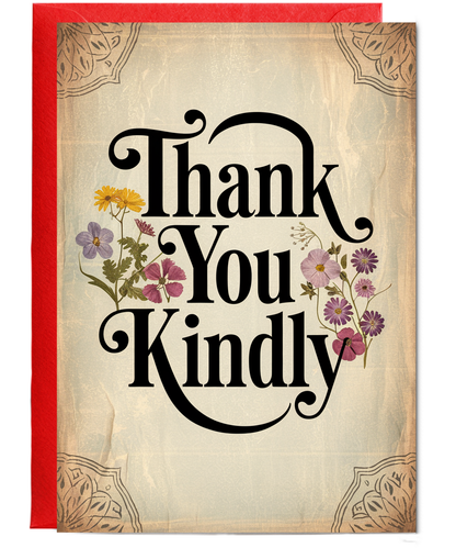 Thank You Kindly Card Vintage