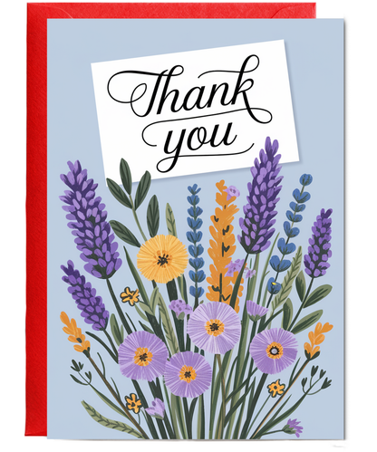 Thank You - Lavender and Wildflower Design