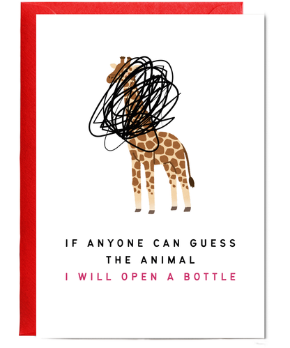 If Anyone Can Guess the Animal I Will Open a Bottle Dad Humour Card