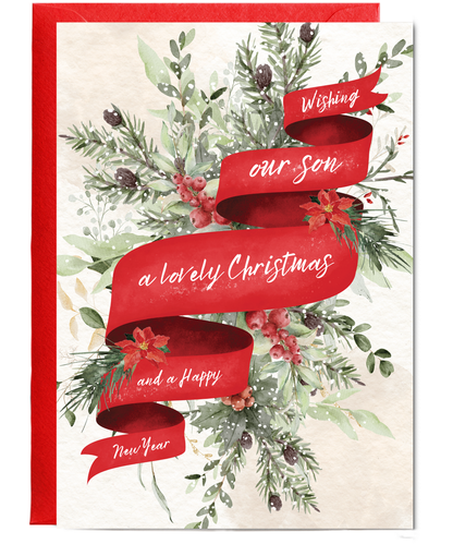 Wishing our son a lovely Christmas and a happy new year
