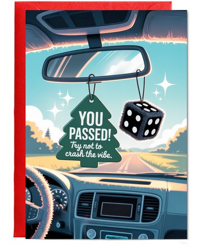 you passed! Try not to crash the vibe