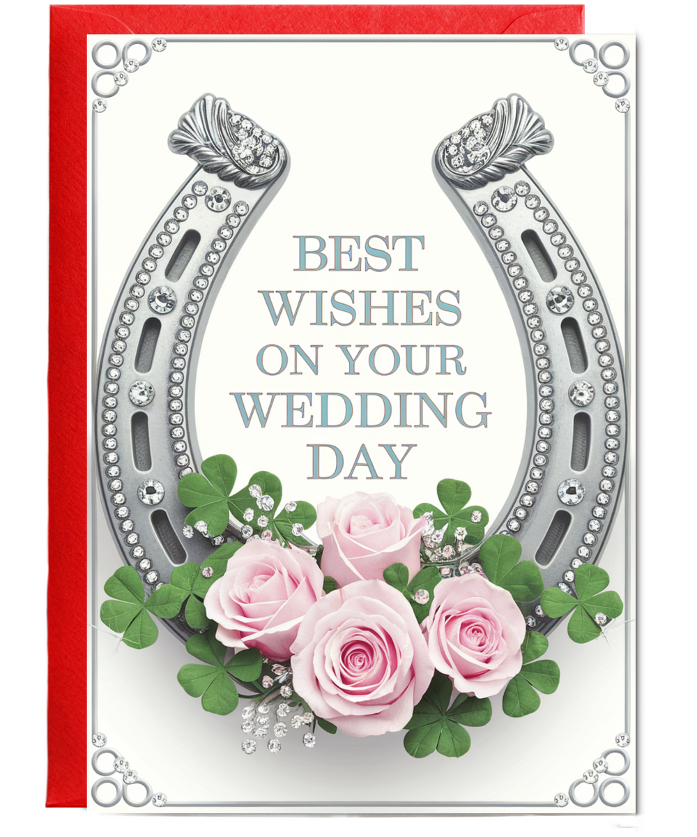 Diamonte horse shoe congrats on your wedding day