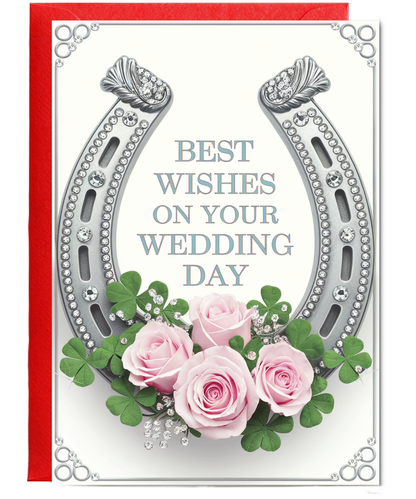 Diamonte horse shoe congrats on your wedding day