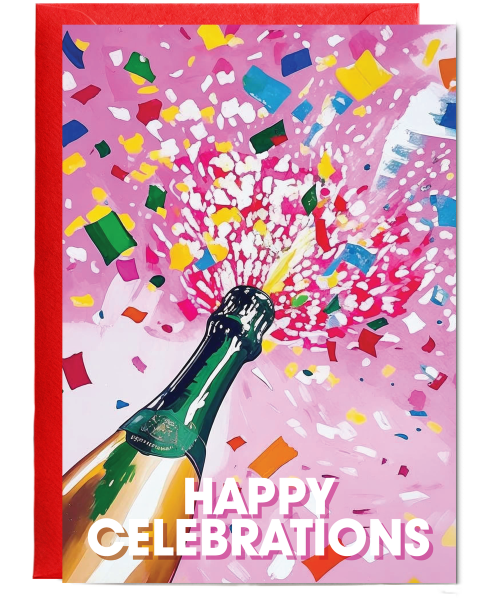 Happy Celebrations chamagne oil painting