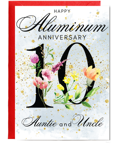 A5 Aluminum anniversary auntie and uncle
