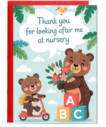 Thank you for looking after me at nursery