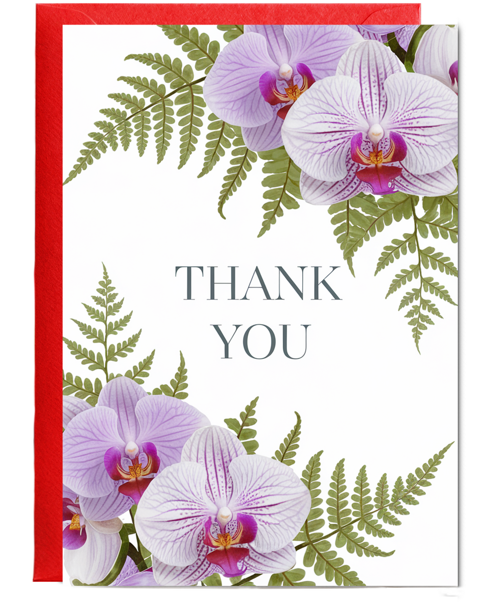 Thank You - Orchid and Fern Design