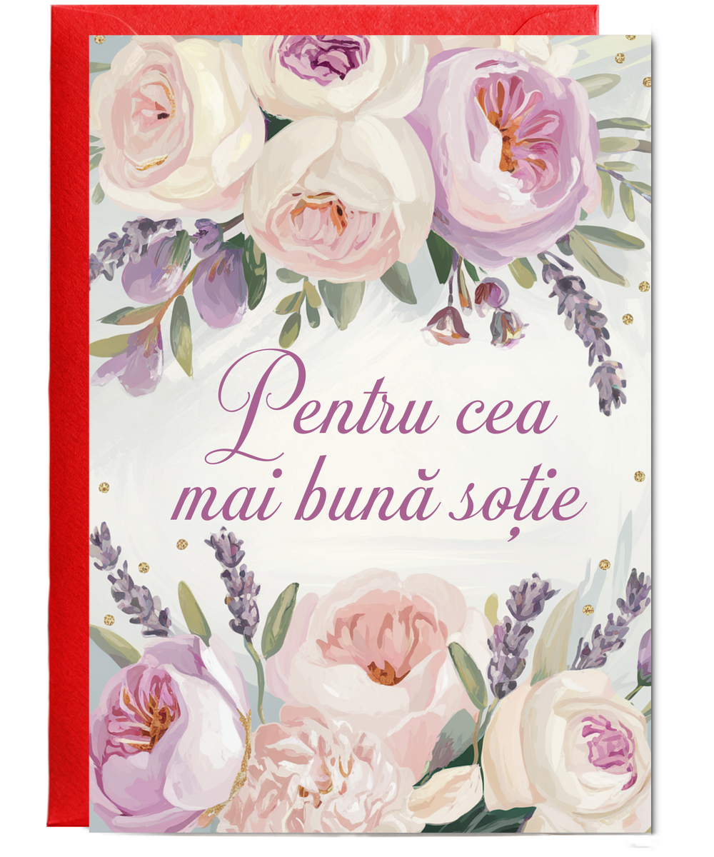 Pentru cea mai bună soție to the best wife floral