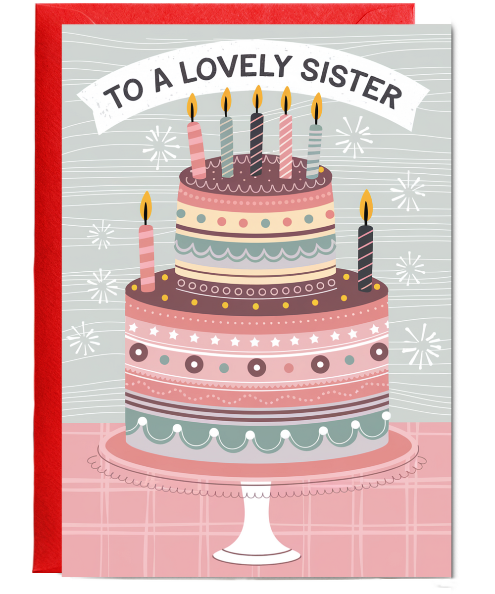 to a lovely sister birthday cake