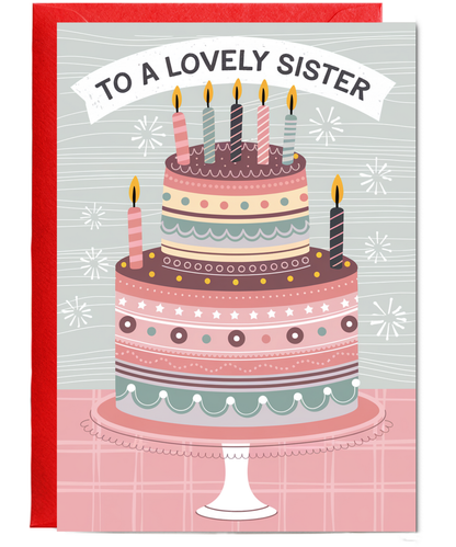 to a lovely sister birthday cake