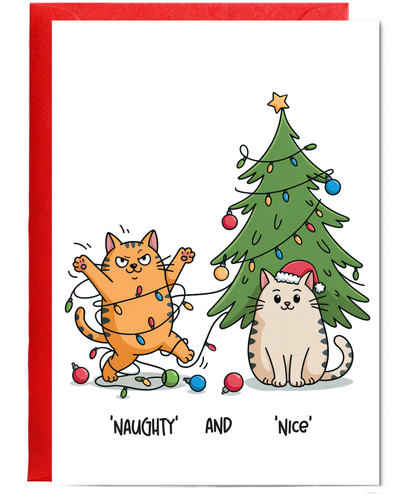 Christmas naughty and nice cats