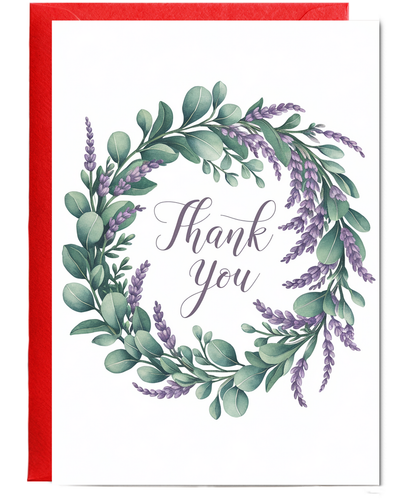 Thank You - Eucalyptus and Lavender Wreath