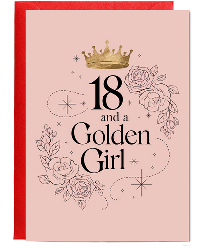 18th Birthday Card for her and a Golden Girl