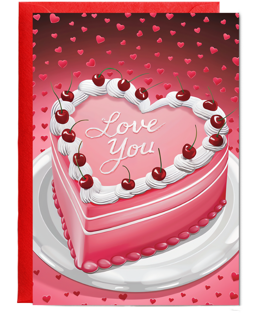 love you cherry cake