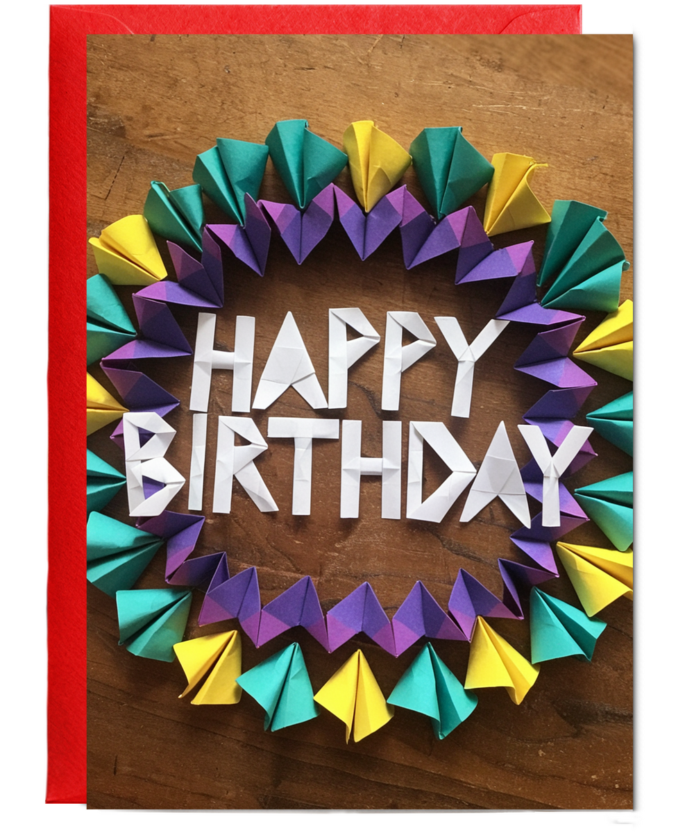 Colorful Origami-Inspired Triangles