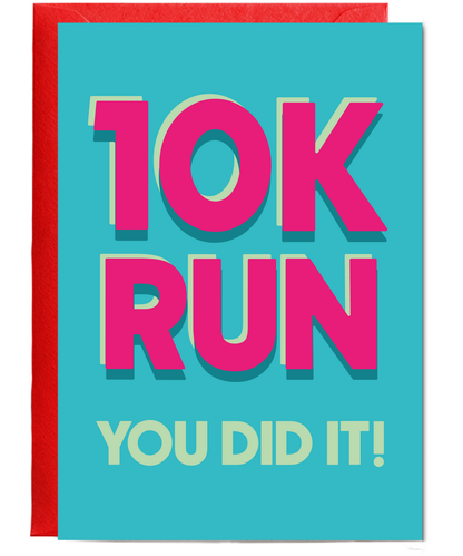 Well Done Card for Runners Milestone Completing 10km Run