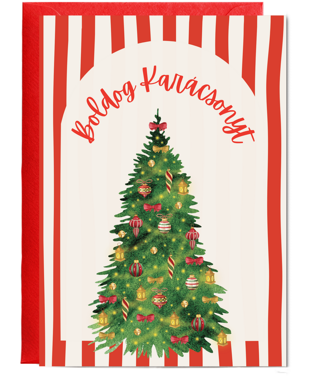 trendy Merry Christmas Boldog Karácsonyt Hungarian
