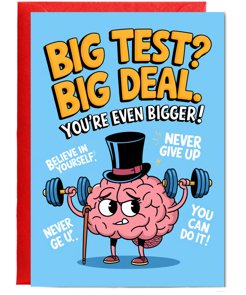 Good Luck Card Exam Test Big Deal. You’re Even Bigger school