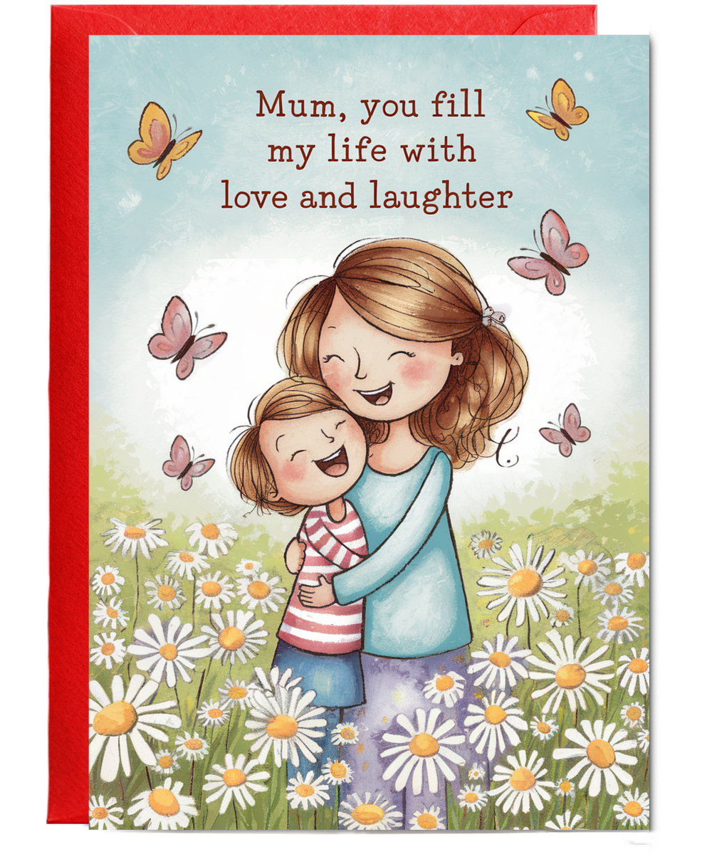 Mum, You Fill My Life with Love and Laughter Mothers Day Card