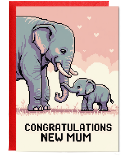 New mum pixel elephant baby