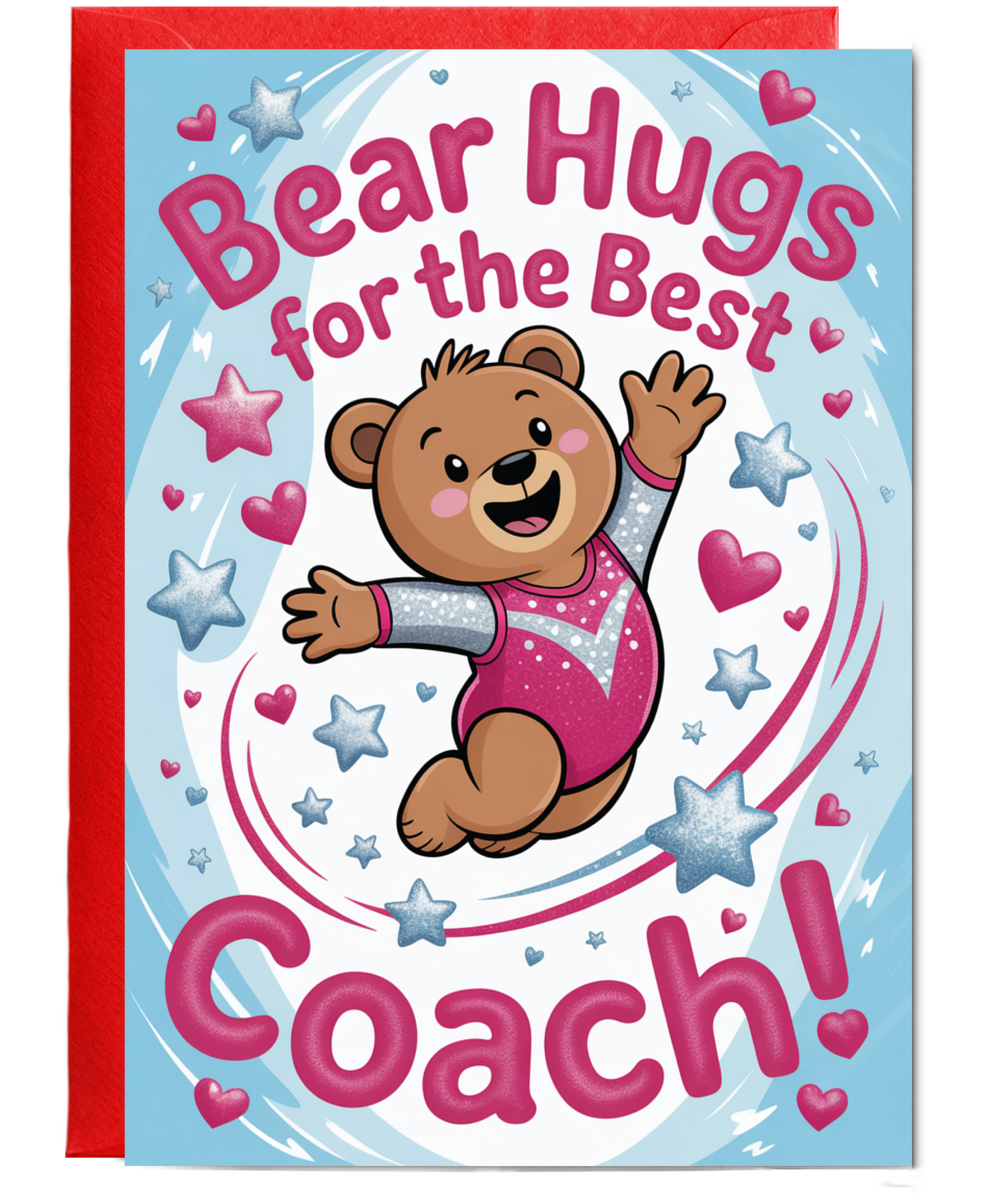 Nursery teacher bear hugs