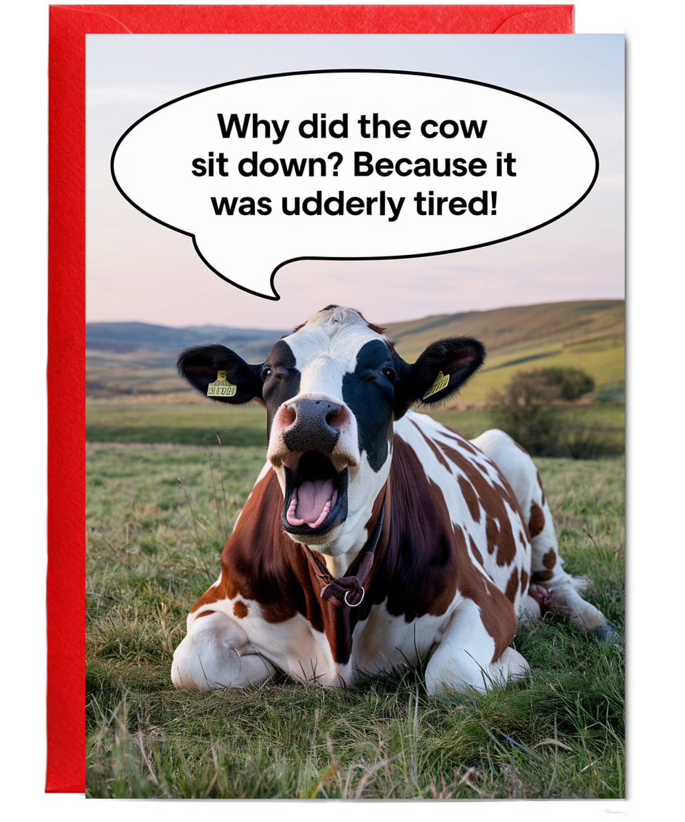 Why did the cow sit down? Because it was udderly tired!