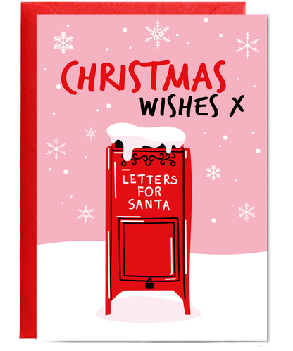 Christmas Card Letters for Santa Letter Box Christmas Wishes in Pink