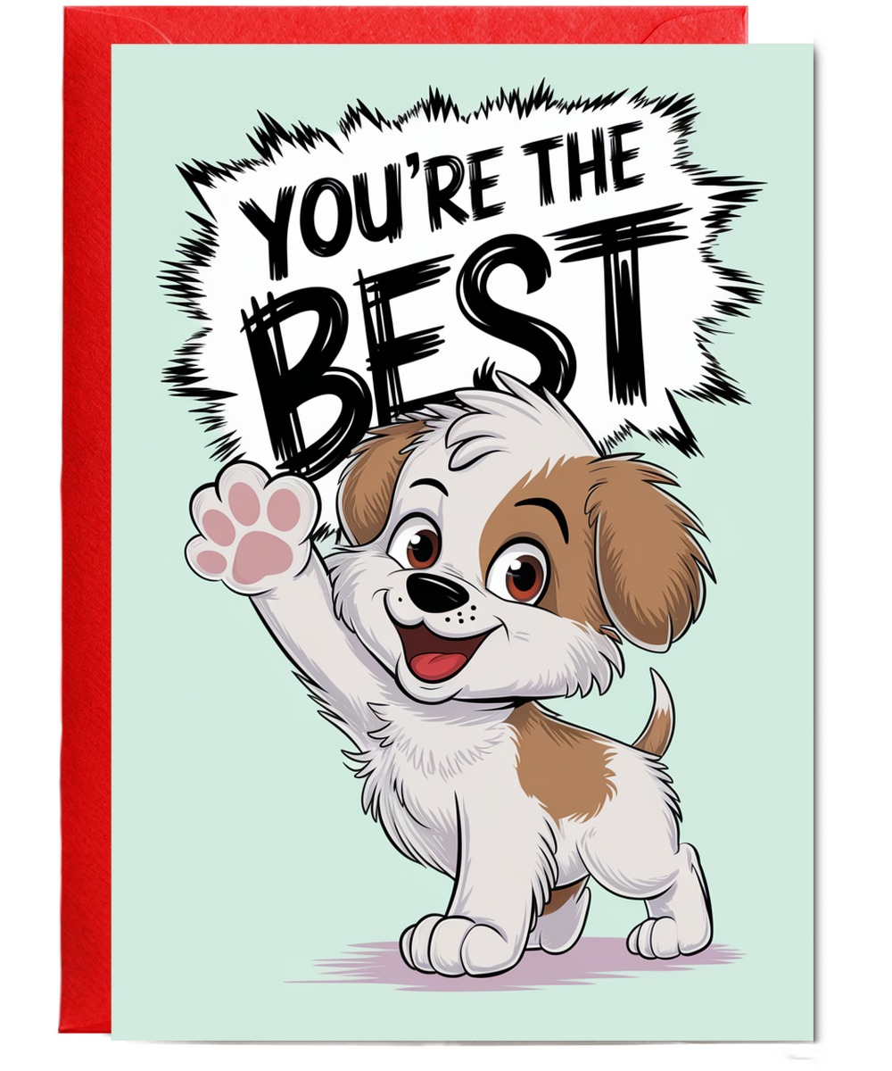 You're the Best - Puppy Giving a High Five