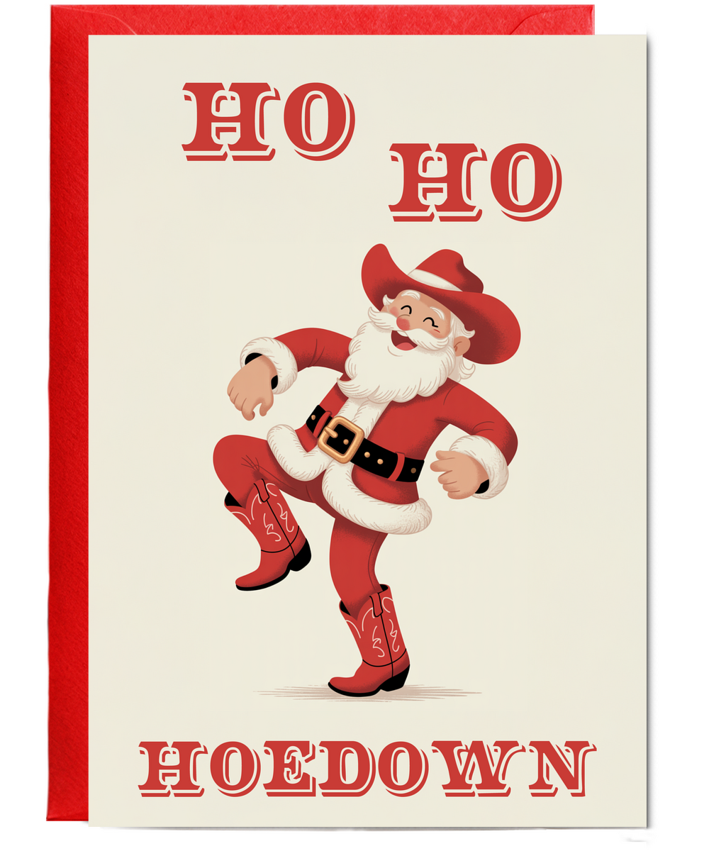 Funny Ho Ho Hoedown santa
