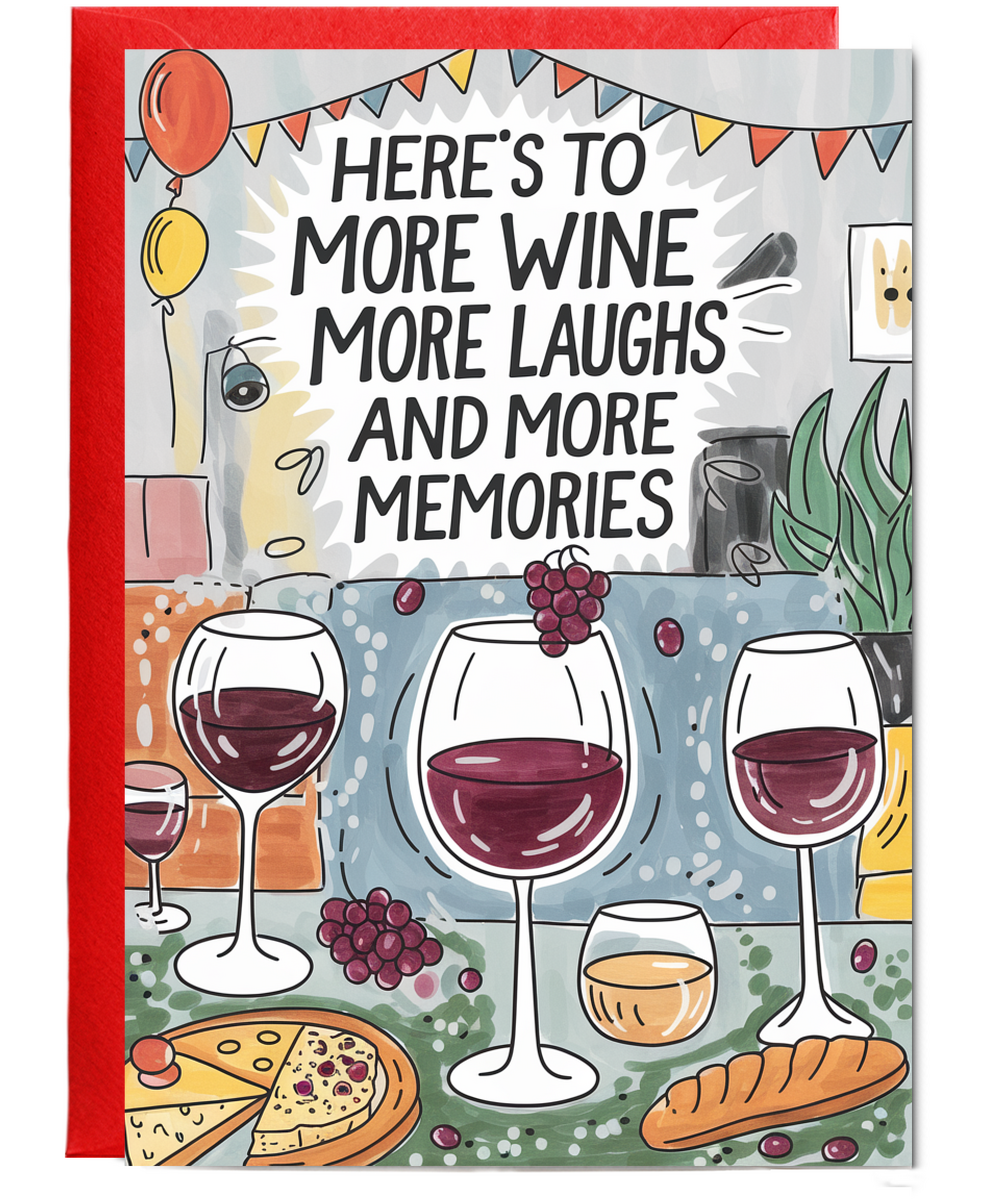 Here’s to More Wine More Laughs and More Memories
