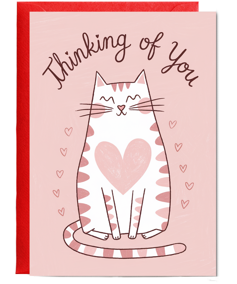 Thinking of You - Cat with a Heart
