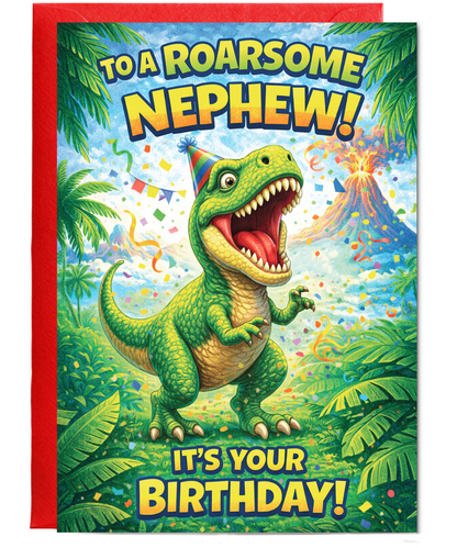 To a roarsome nephew, it's your birthday